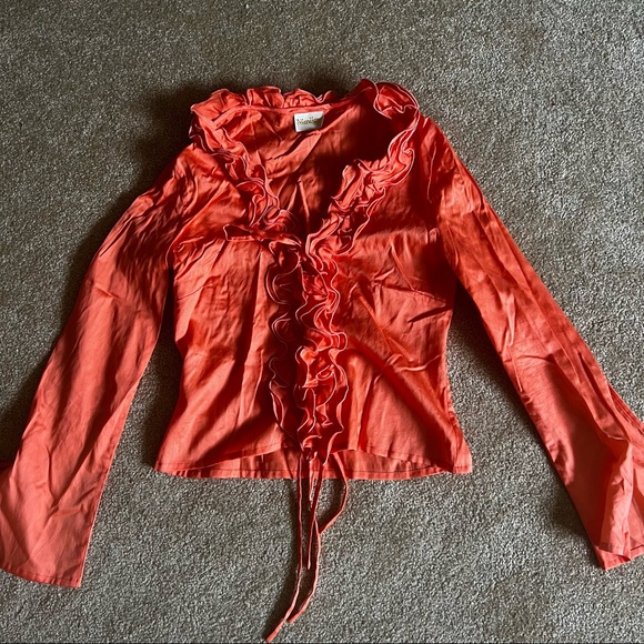 Nimiiny Ruffle Blouse in Nectar XS - Picture 3 of 5